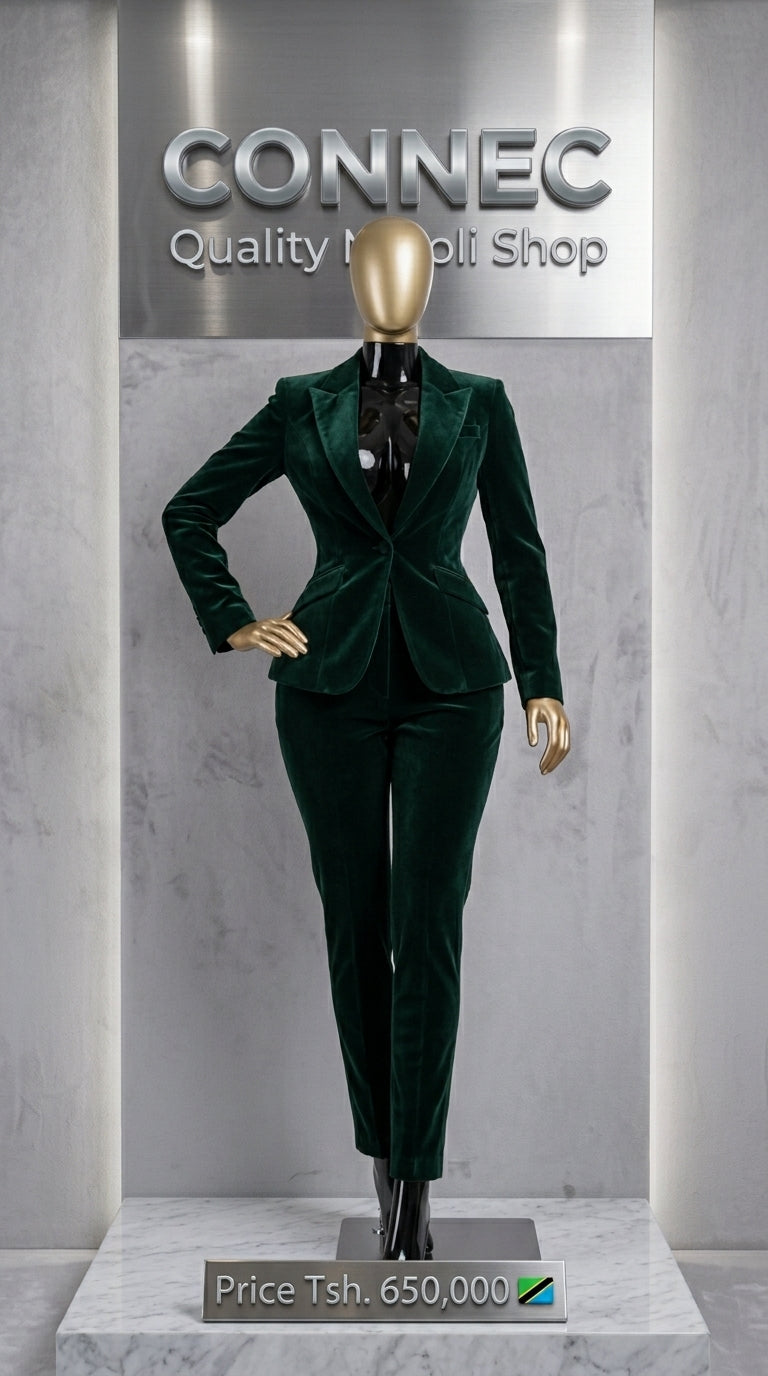 Connec High-Gloss Obsidian & Gold Chrome Female Mannequin (Curvy — Standing)
