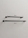 Wide Handle Wall-Mounted Clothing Rail – Matte Black