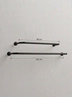 Wide Handle Wall-Mounted Clothing Rail – Matte Black