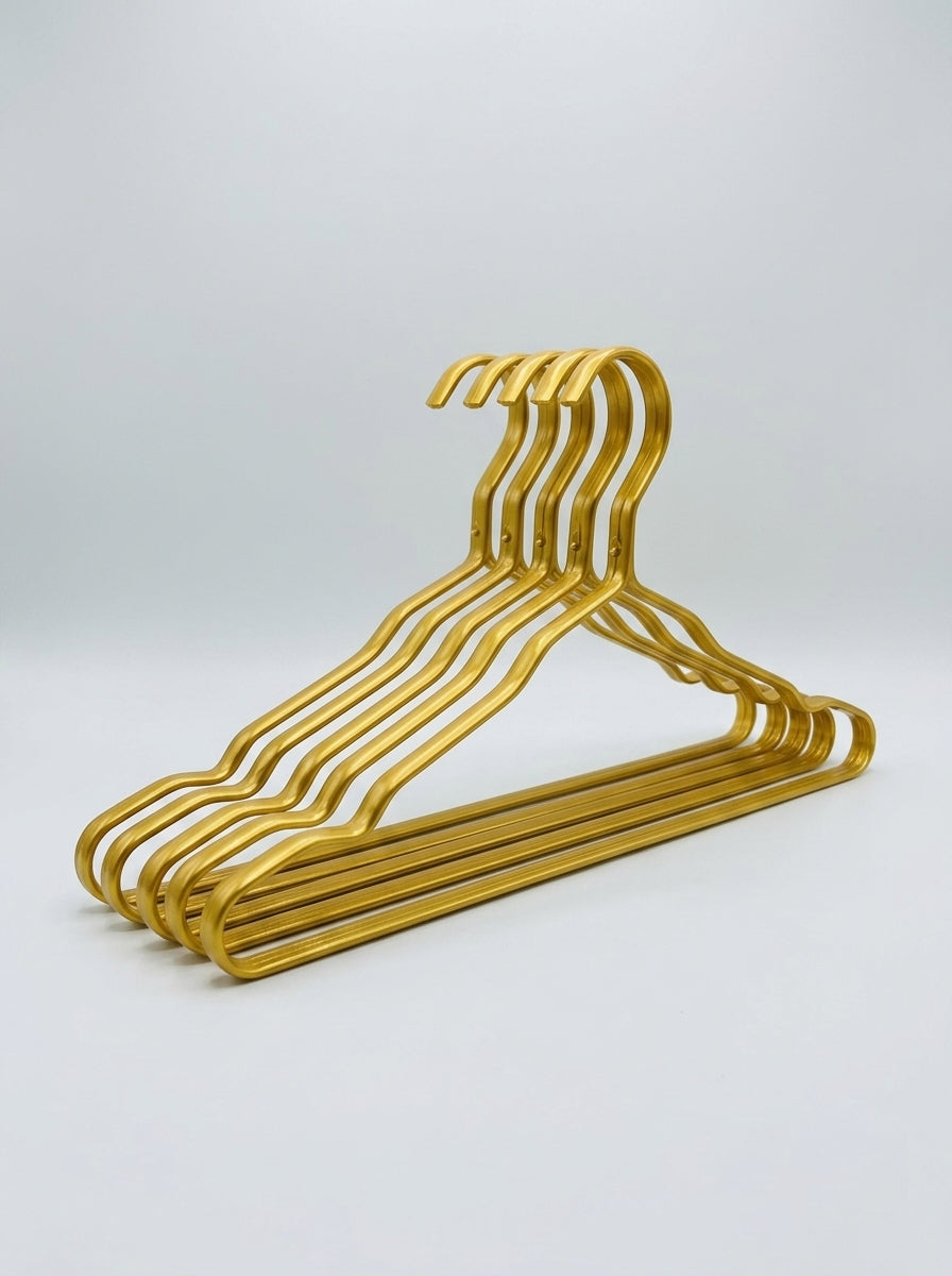 Premium Gold-Coated Wire Hangers (10pcs)