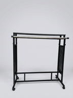 Adjustable double rail garment rack perforated panels – photo 3