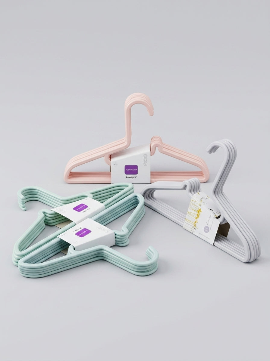 Pastel Plastic Kids' Hanger Set (5pcs)