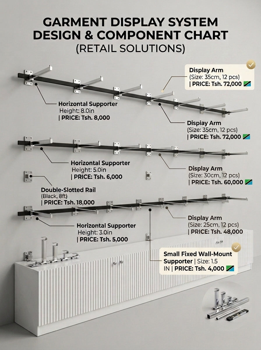 Slatwall-Mounted U-Shaped Display Bracket