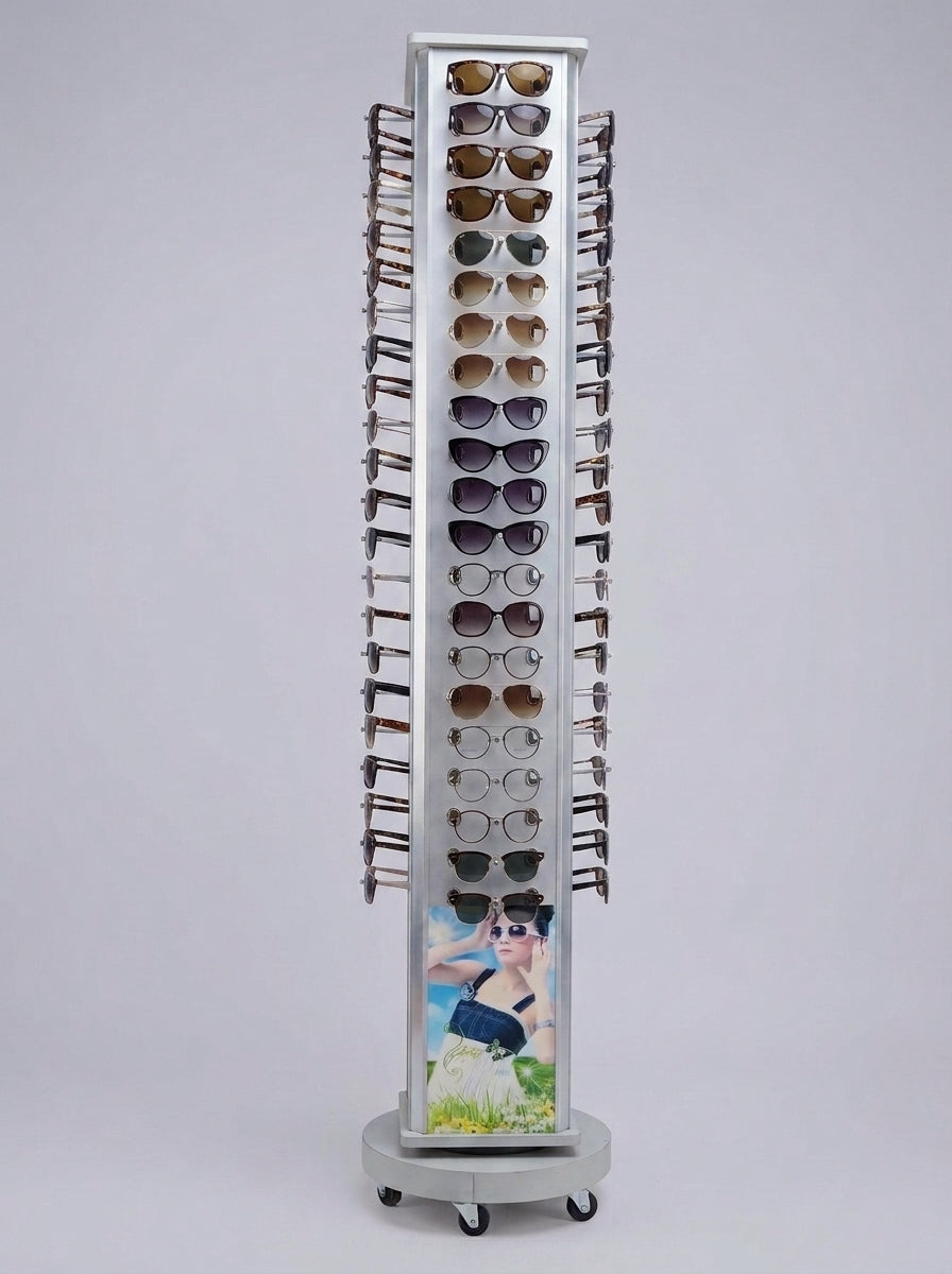 Rotating Eyewear Display Stand – Silver