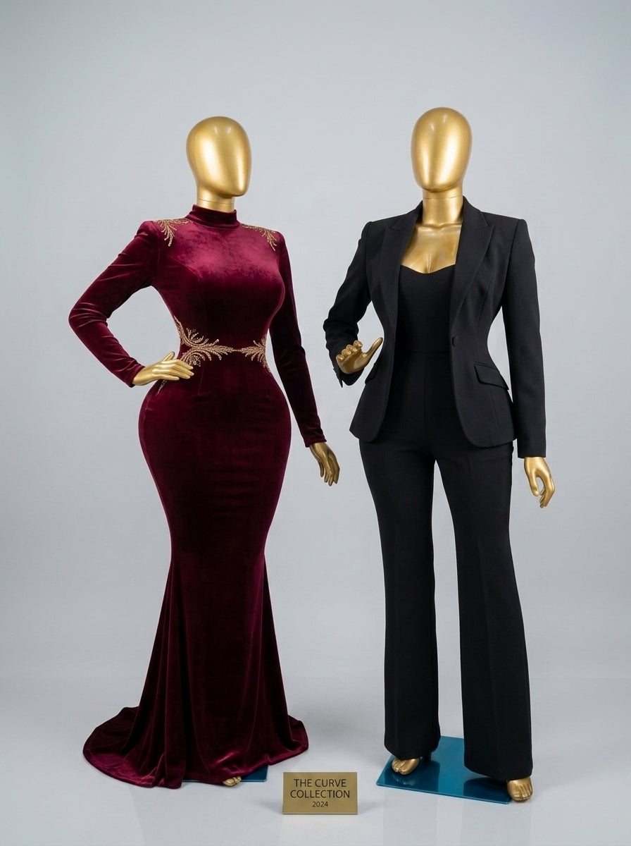 Metallic Gold Plastic BBL Mannequin
