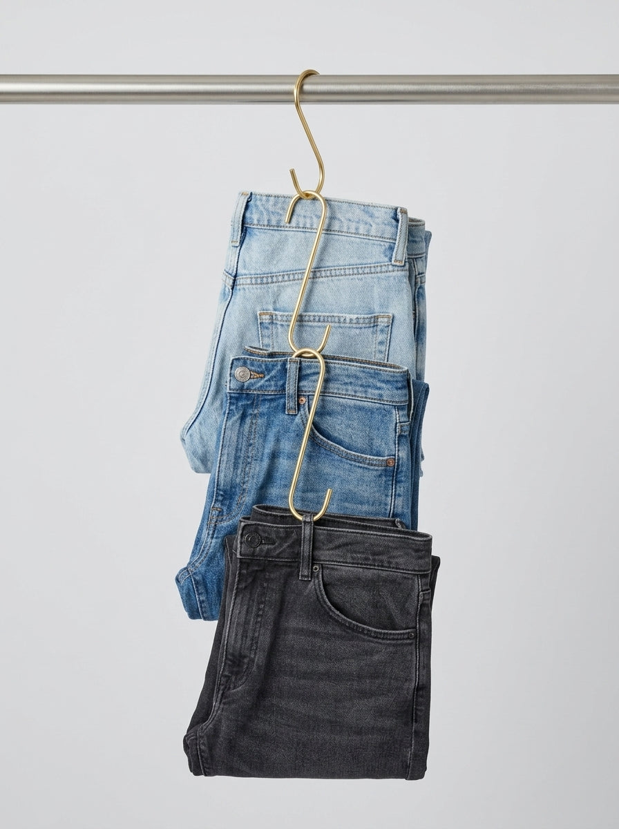 Gold S-Hooks for Jeans