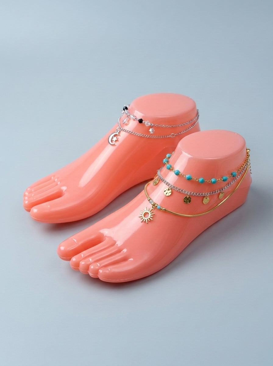 Mannequin Foot Display — Pair (Peach)
