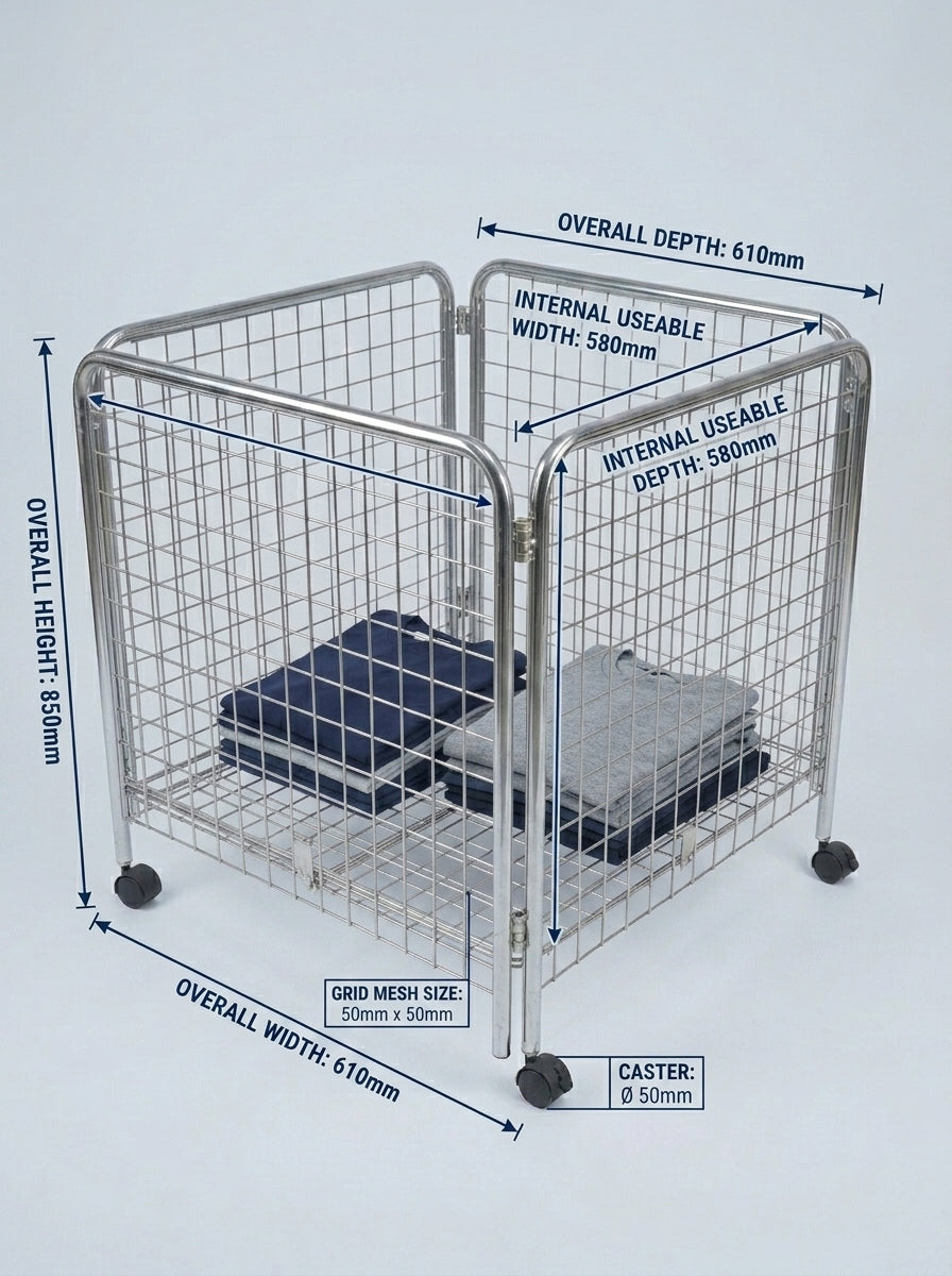 Folding Wire Merchandising Display Bin