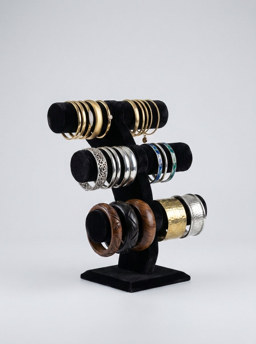 3-Tier Velvet Bracelet & Bangle Display Stand