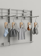 Mini Wooden Clip Hanger with S-Hook (12pcs)