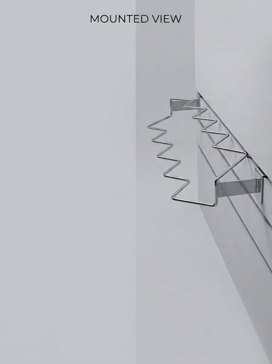 Chrome Zigzag Shoe Display Rack1