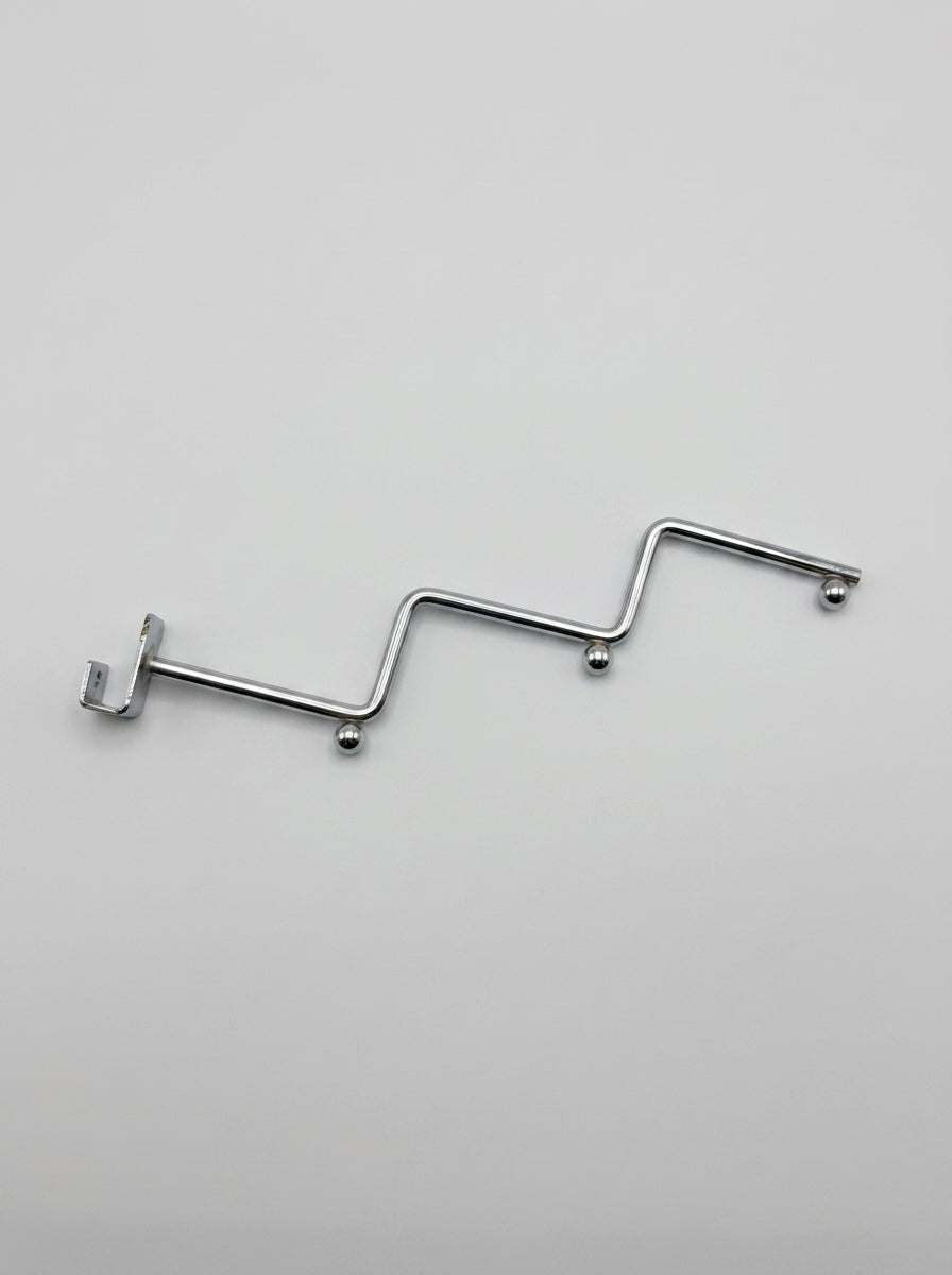 Modular Zigzag Merchandise Hooks – Chrome (12 pcs)