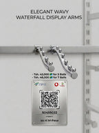 Chrome Waterfall Display Arms – Bar Hook Mount (Slatwall/Crossbar)