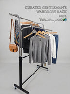 Gentleman's wardrobe rack double rail chrome – photo 3