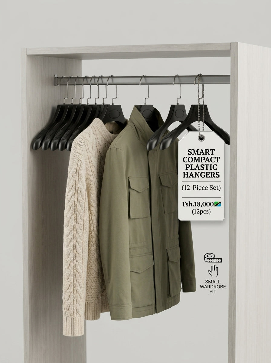 Smart Compact Plastic Hangers (12-Piece Set)