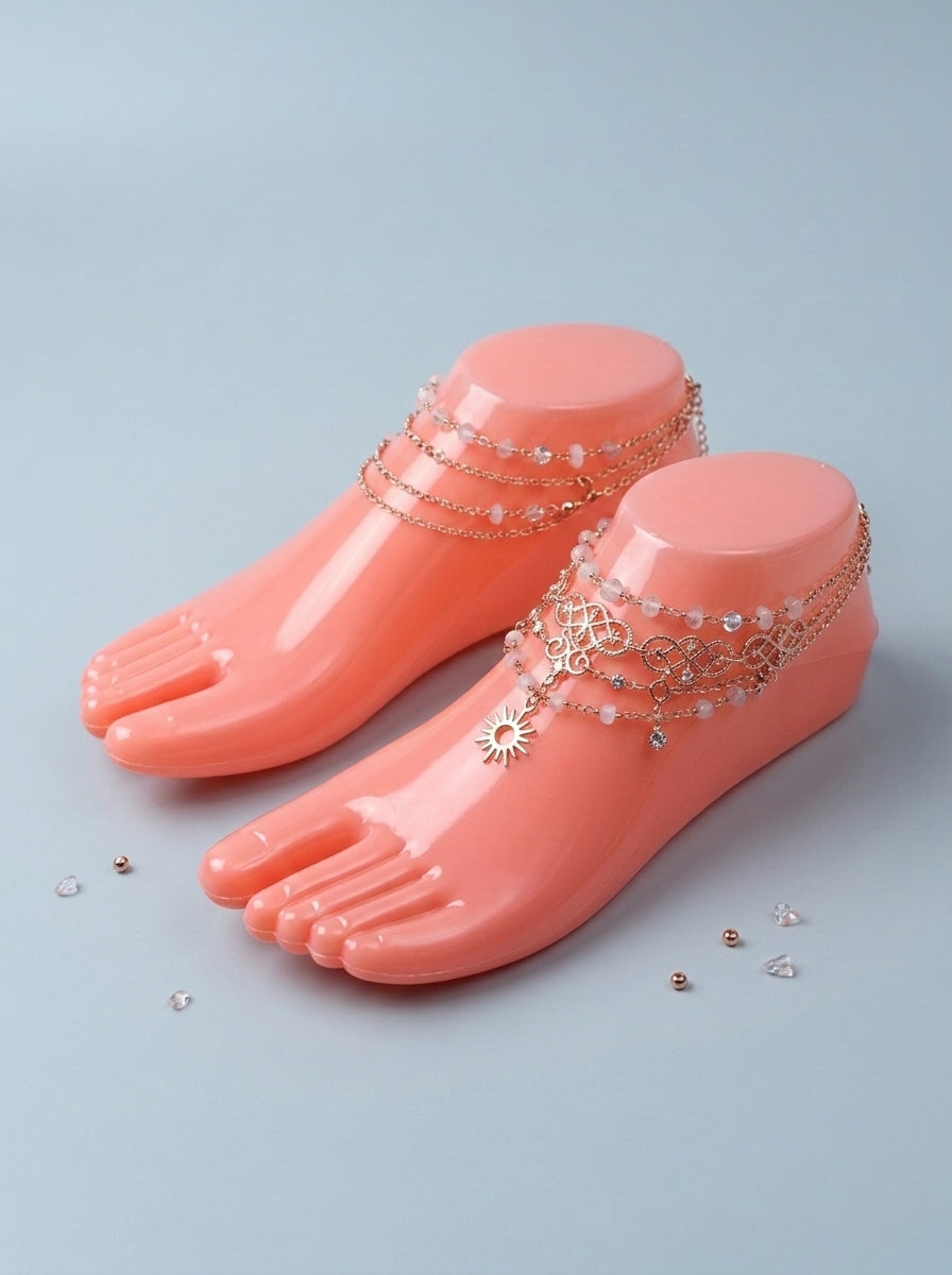 Mannequin Foot Display — Pair (Peach)
