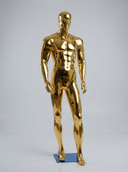 Gold Male Display Mannequin with Facial Features