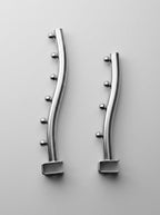 Chrome Waterfall Display Arms – Bar Hook Mount (Slatwall/Crossbar)