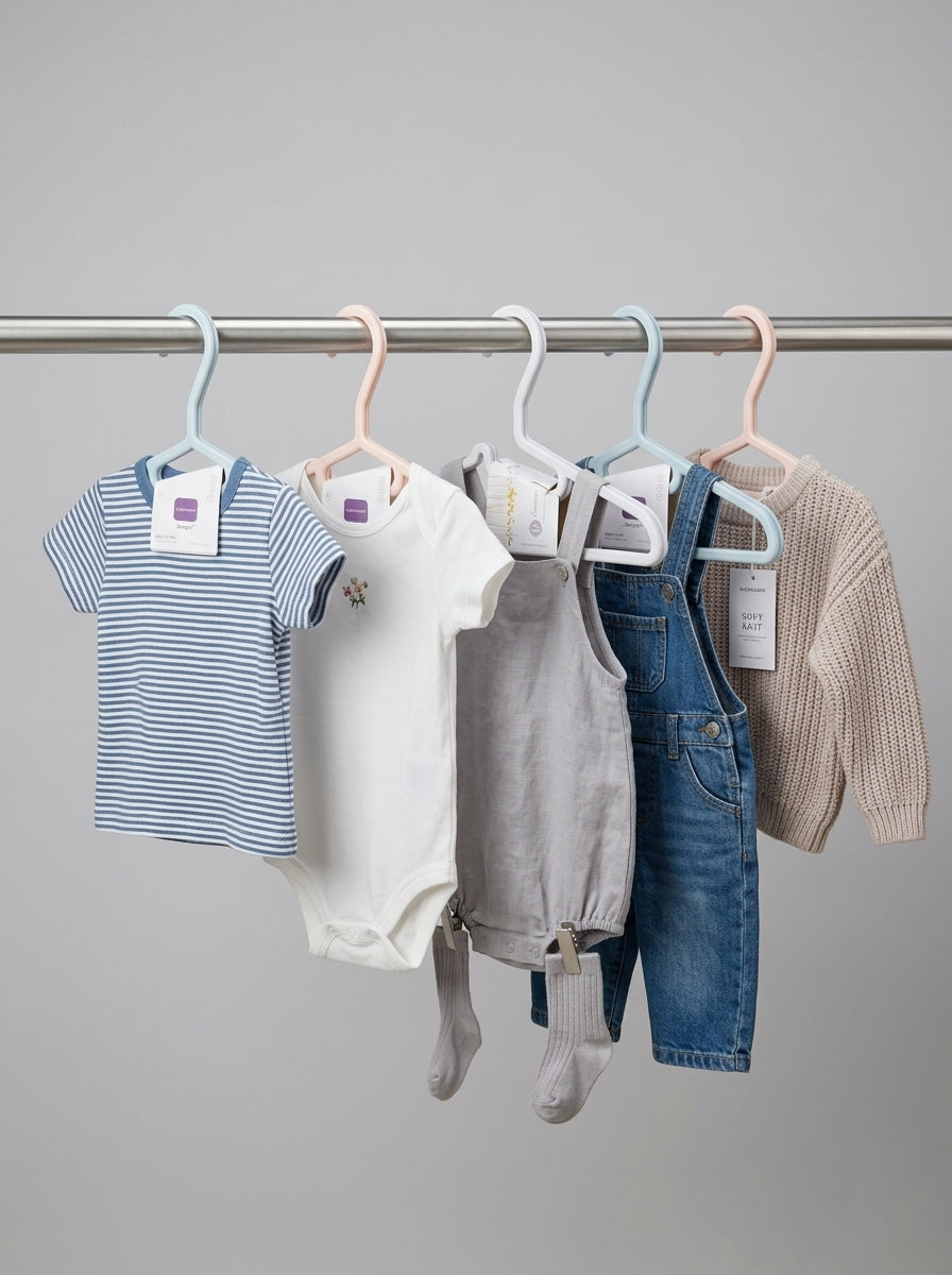 Pastel Plastic Kids' Hanger Set (5pcs)