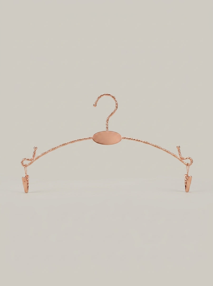 CONNEC Premium Rose Gold Lingerie Hangers (Pack of 10)