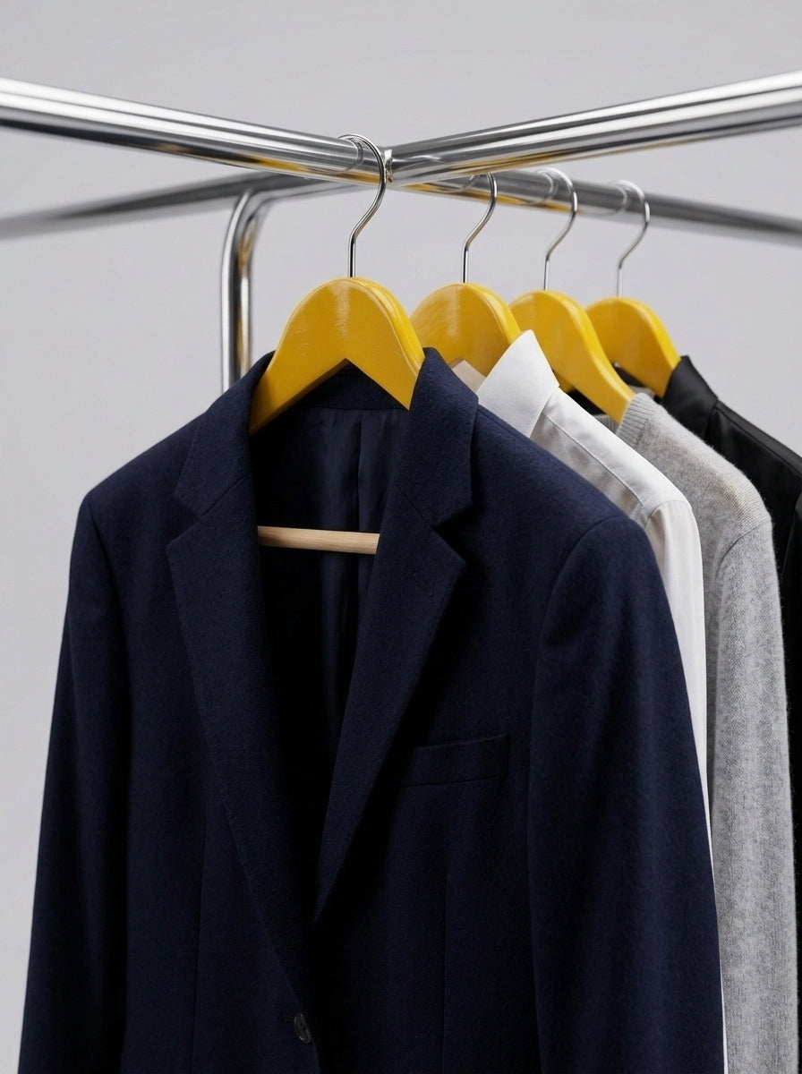 Yellow Wooden Coat Hangers (12pcs)