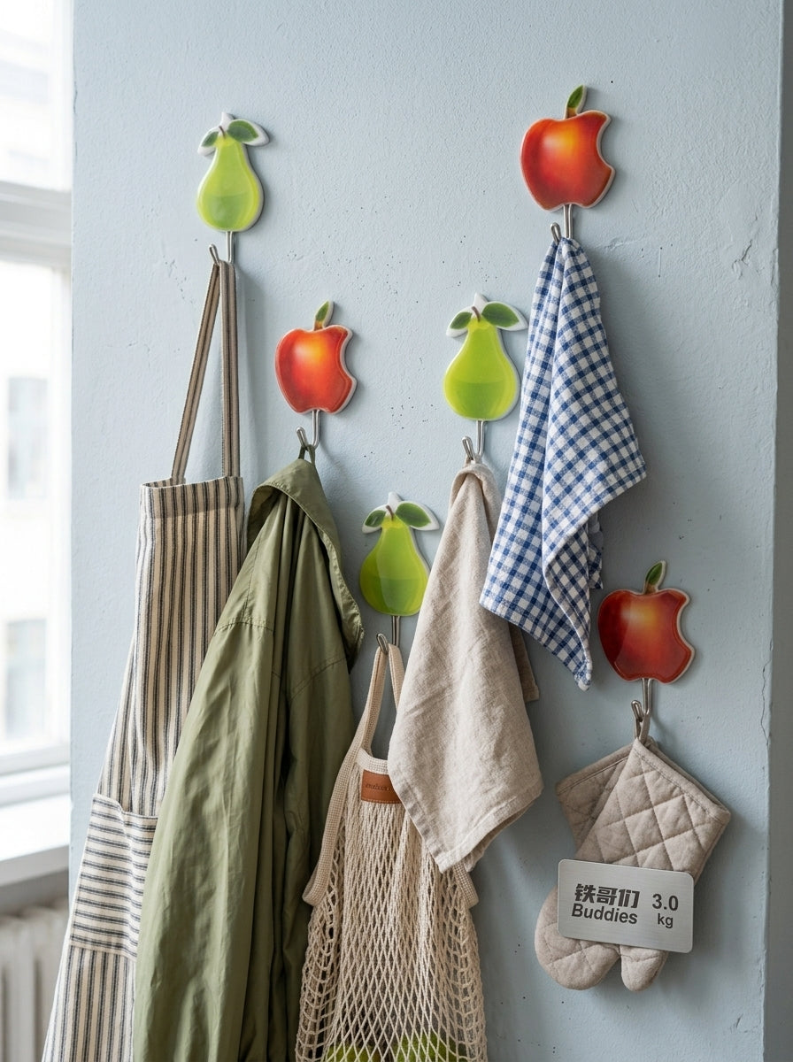 Fruit Adhesive Wall Hooks (3-Pack)
