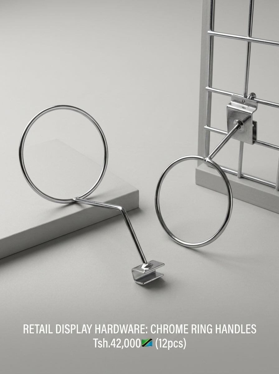 Chrome ring handles retail display hardware – photo 9