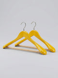 Yellow Wooden Coat Hangers (12pcs)