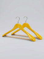 Yellow Wooden Coat Hangers (12pcs)