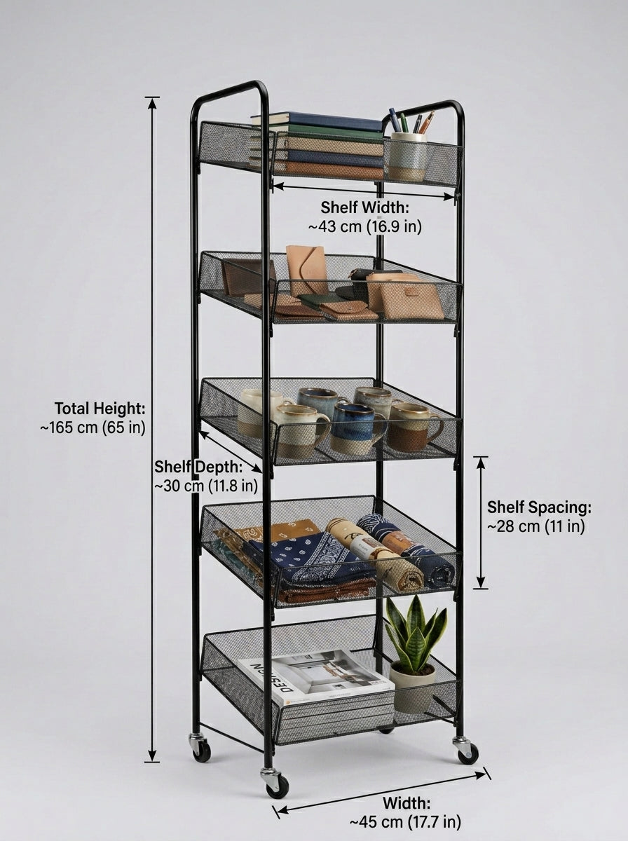 Premium Mesh Storage Cart