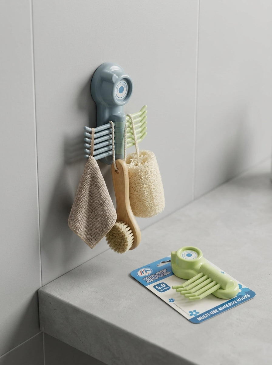 Multi-Prong Adjustable Adhesive Hook