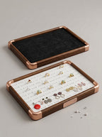 Black Velvet Ring & Earring Display Tray with Wood & Gold Frame