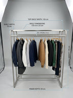 Double rail garment rack with top shelf – photo 2