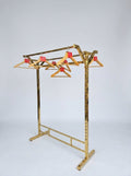 Gold double rail clothing display rack – gold shop rack Tanzania