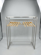 Double rail garment rack with top shelf stainless steel – Tanzania
