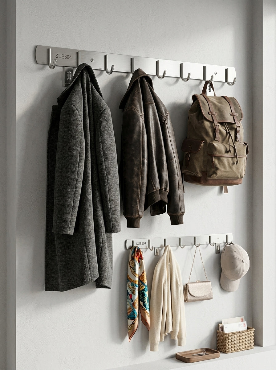 SUS304 Stainless Steel Wall Hook Rack