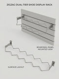 Chrome Zigzag Shoe Display Rack1