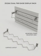 Chrome Zigzag Shoe Display Rack1