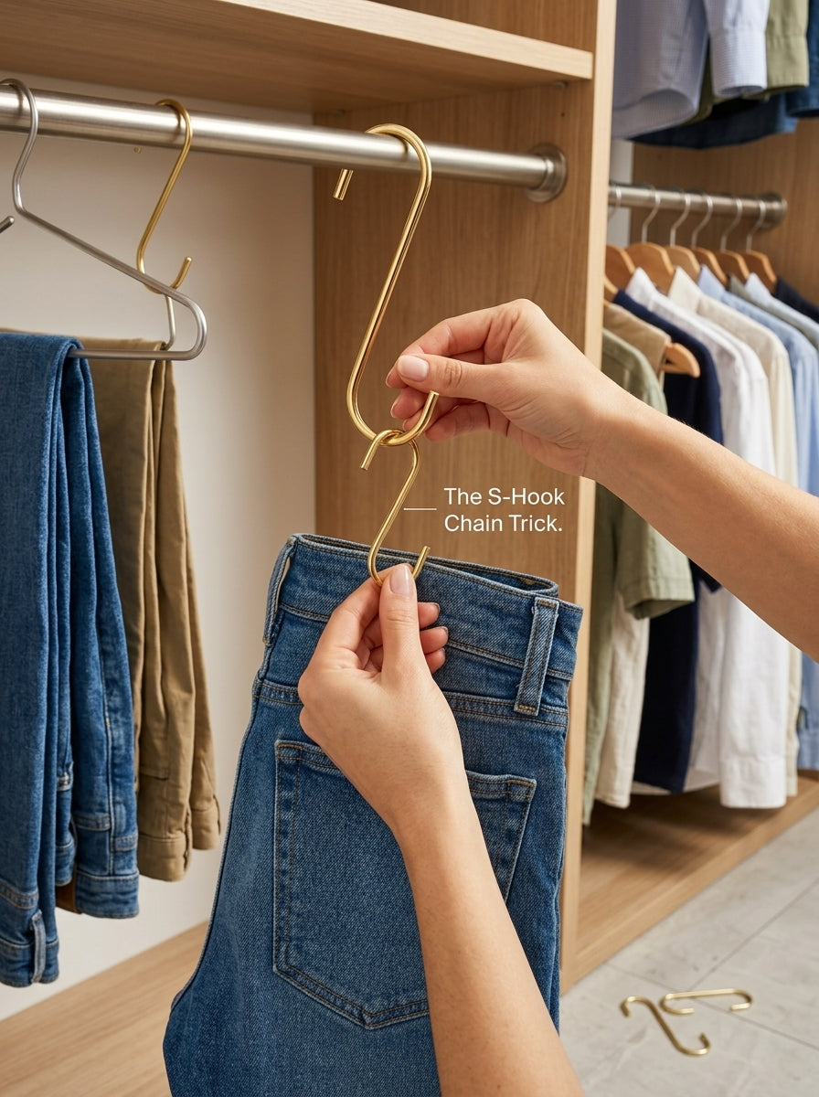 Gold S-Hooks for Jeans