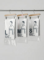 Clear Plastic Garment Packaging Bags (Hangable, 100pcs)