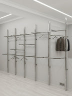 Professional Heavy-Duty Slotted Vertical Rails and System Accessories