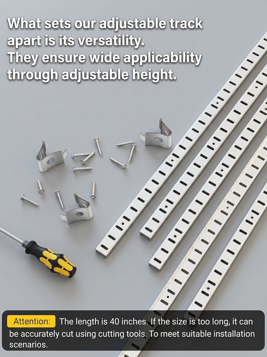 Adjustable Shelf Track Rail