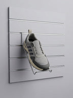Chrome Wire Shoe Display for Slatwall Display Board Panels (12pcs)