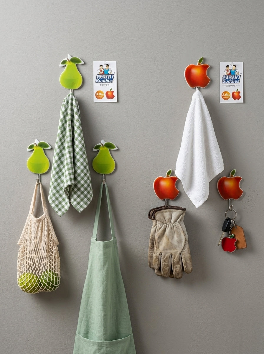 Fruit Adhesive Wall Hooks (3-Pack)