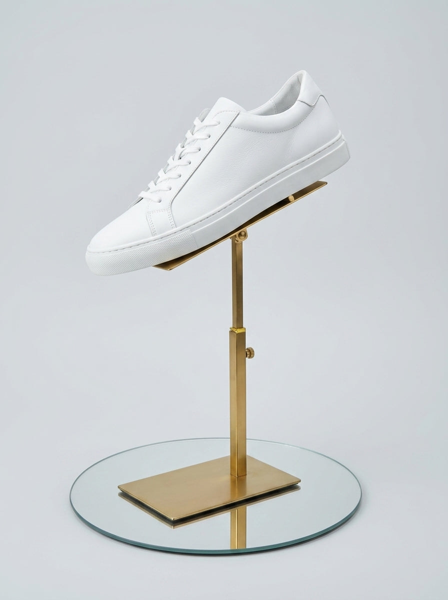 Gold Adjustable Shoe Display Stand