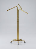 4-Arm Adjustable Pedestal Rack – Polished Brass