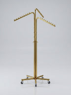 4-Arm Adjustable Pedestal Rack – Polished Brass