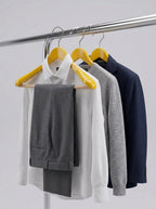 Yellow Wooden Coat Hangers (12pcs)