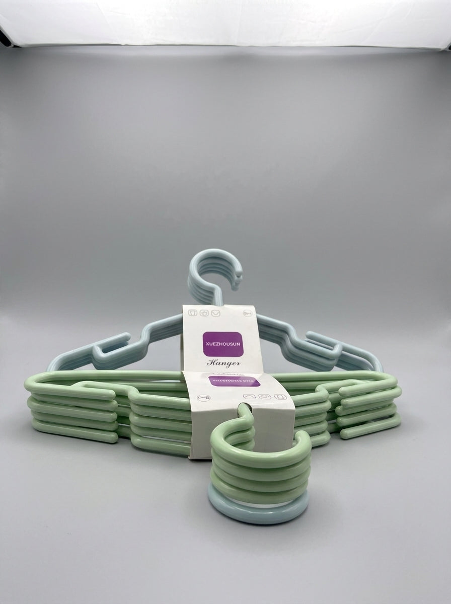 Mint green kids hangers set of 5 by Xuezhousun