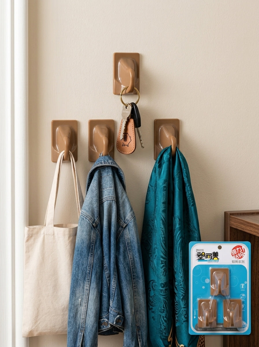 Adhesive Hooks (Triple)
